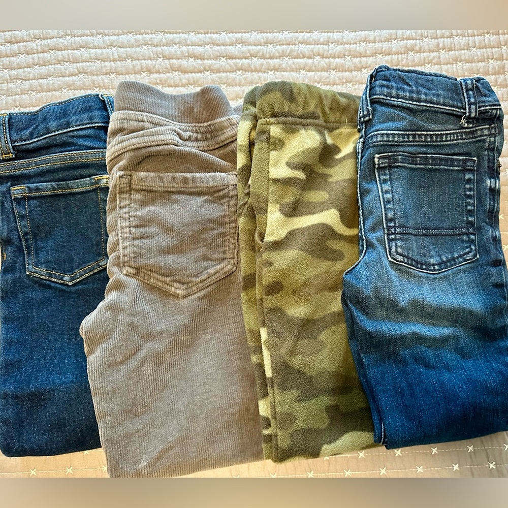 Boys 6 pant/jean lot. Hanna Andersson. Carter’s. Cat & Jack. Land’s End.